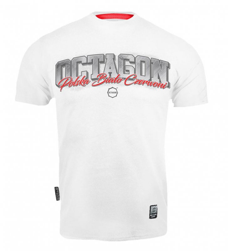 T-shirt Octagon Polska Biało Czerwoni biały