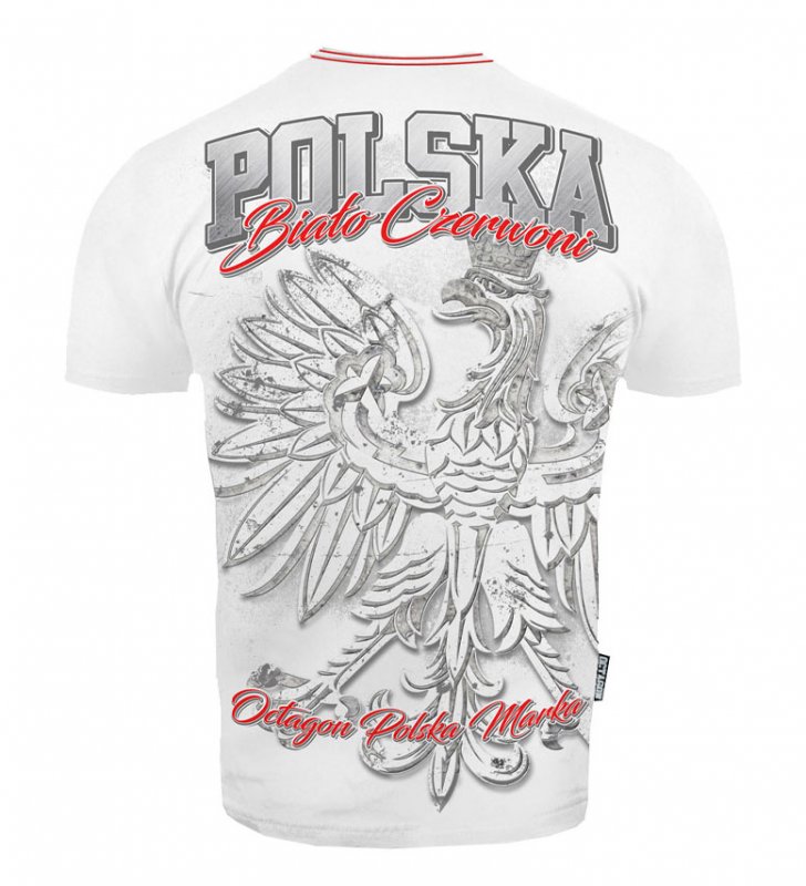 T-shirt Octagon Polska Biało Czerwoni biały