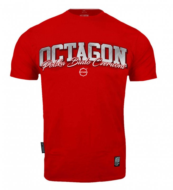 T-shirt Octagon Polska Biało Czerwoni czerwony