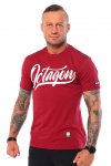 T-shirt Octagon Retro burgund