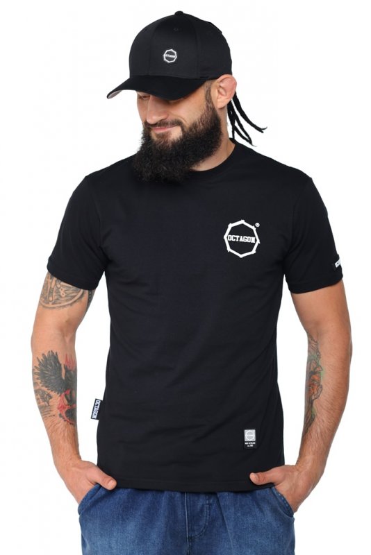 T-shirt Octagon Tyle Szans Ile Odwagi Logo czarny