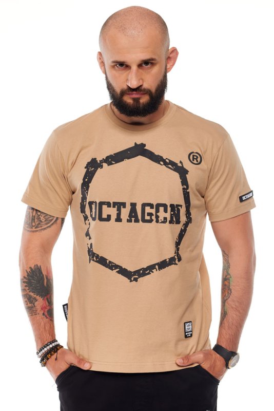 T-shirt Octagon Zęby beige