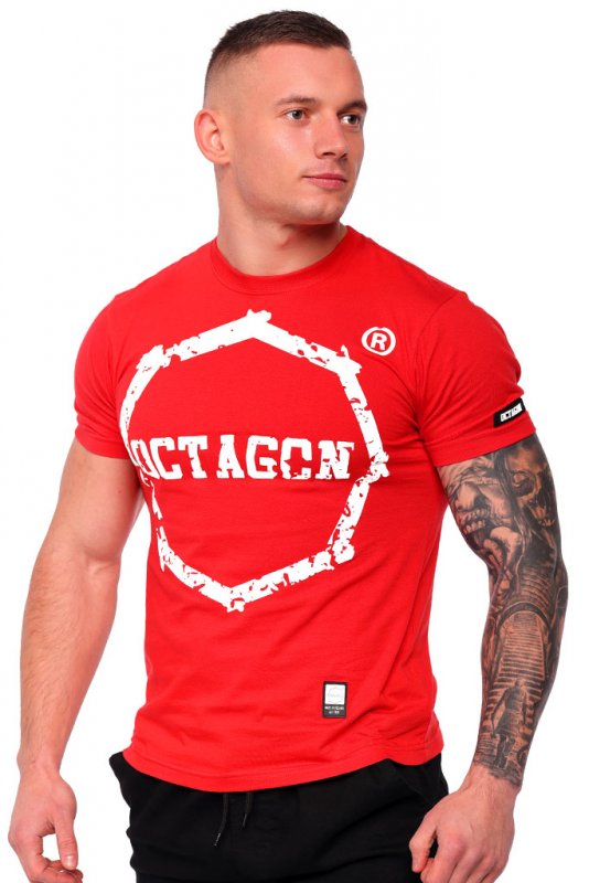 T-shirt Octagon Zęby czerwony