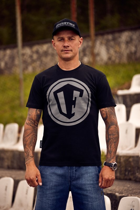 T-shirt Ofensywa x Octagon Logo czarno/szary