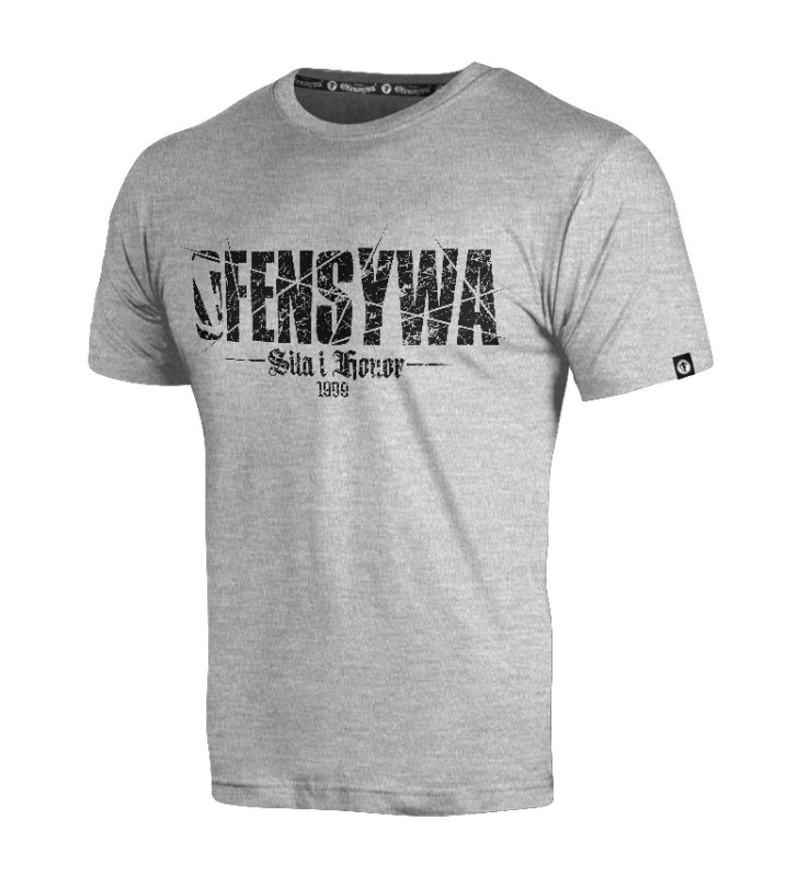 T-shirt Ofensywa x Octagon Siła i Honor szary